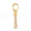 Brass with Cubic Zirconia Charms KK-G496-05G-1