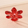 Adjustable Alloy Flower Finger Rings for Women RJEW-B124-01C-1