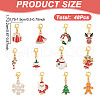 Christmas Theme Alloy Enamel Pendant Decorations HJEW-GO00040-2