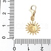 304 Stainless Steel Sun Pendant Decoration STAS-S165-09G-3