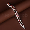 Square Alloy Rhinestone Cup Chain Bracelets for Women WG1D83C-01-1