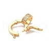 Rack Plating Brass Micro Pave Clear Cubic Zirconia Twister KK-A222-03C-G-2