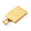 Mother's Day Theme PVD Vacuum Plating 304 Stainless Steel Pendants STAS-D069-01C-G-2