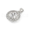 Brass Micro Pave Clear Cubic Zirconia European Dangle Charms Bails KK-K297-55P-2