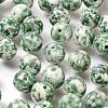 100Pcs 8mm Natural Green Spot Jasper Round Beads DIY-LS0002-60-4