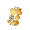 304 Stainless Steel with Rhinestone Finger Rings RJEW-Q020-15G-2