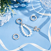 Unicraftale 3Pcs Stainless Steel Spring Gate Rings FIND-UN0016-54B-2