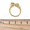 304 Stainless Steel Micro Pave Cubic Zirconia Cuff Rings for Women RJEW-Z086-01G-3
