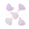 Acrylic Lotus Pendants PALLOY-JF02712-04-1