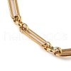 Ion Plating(IP) 304 Stainless Steel Figaro Chain Bracelet for Women BJEW-G669-21G-2