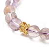 Natural Purple Lodolite Quartz Bead Bracelets BJEW-E098-17G-3