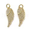 Brass Micro Pave Cubic Zirconia Pendants KK-U060-15G-1