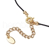 Natural Black Onyx(Dyed & Heated) Gourd Pendant Necklaces NJEW-JN05246-01-5