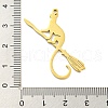 304 Stainless Steel Pendants STAS-Q255-08G-3