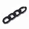 Spray Painted CCB Plastic Linking Rings CCB-R104-07-01-3