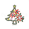 Christmas Tree Rhinestone Brooch Pin XMAS-PW0001-258-1