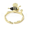 Enamel Bee Finger Rings RJEW-A033-01G-3