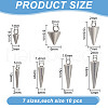 ARRICRAFT 70Pcs 7 Style 304 & 201 Stainless Steel Pendants STAS-AR0002-06-2