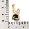 Rack Plating Brass Micro Pave Cubic Zirconia Pendants KK-P241-20G-04-3