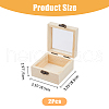 DICOSMETIC 2Pcs Wooden Storage Boxes WOCR-DC0001-01B-2
