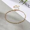 304 Stainless Steel Singapore Chain Bracelets BJEW-JB06269-5