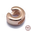 925 Sterling Silver European Beads STER-E064-01C-RG-3