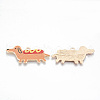 Alloy Enamel Pendants X-ENAM-T011-06KC-RS-2