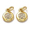 Brass Micro Pave Cubic Zirconia Charms ZIRC-H119-09-2