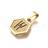 304 Stainless Steel Charms STAS-H227-01G-W-2