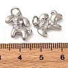 Brass Micro Pave Cubic Zirconia Charms KK-P308-57P-3