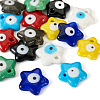Cheriswelry 16Pcs 8 Colors Handmade Evil Eye Lampwork Pendants LAMP-CW0001-06-2