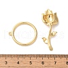 Brass Micro Pave Clear Cubic Zirconia Toggle Clasps KK-A227-20G-4