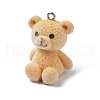 Flocky Opaque Resin Pendants RESI-G105-03A-1