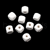 Spray Painted Wooden Beads WOOD-P021-01B-30-1