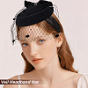 AHADERMAKER 2 Sets 2 Colors Mesh Veil Hair Bands MRMJ-GA0001-23-6