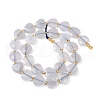 Natural Blue Chalcedony Beads Strands G-B044-B12-01-3