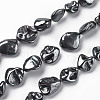 Electroplated Shell Pearl Beads Strands SHEL-R114-27-1