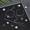 Unicraftale DIY Blank Dome Flat Round Link Bracelet Making Kit DIY-UN0004-54-2