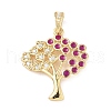 Brass Micro Pave Clear Cubic Zirconia Pendants KK-D357-21B-G-1