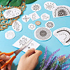 64 Patterns Non-woven Fabrics Water-soluble Embroidery Aid Drawing Sketch DIY-TAC0100-003-6