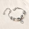 Alloy European Beads Charm Bracelets BJEW-F495-21P-4
