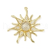 Brass Micro Pave Cubic Zirconia Pendants KK-M322-47B-G-1
