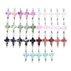 35Pcs 7 Colors Two Tone Cross Acrylic Connector Charms PALLOY-JF03528-02-1