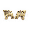 Tibetan Style Alloy Puppy Pendants TIBEP-A100654-G-LF-2