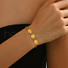Elegant Brass Coin Pattern Link Bracelets for Women XU8687-1
