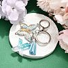 26Pcs Transparent Epoxy Resin & Transparent Acrylic & Faux Suede Tassel Keychain KEYC-JKC01202-24-1