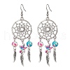 5Pairs 5 Colors Alloy & Synthetic Turquoise Chandelier Earrings EJEW-JE06339-02-4