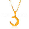 Stainless Steel New Moon Pendant Necklaces Women Fashion Minimalist Design Jewelry ZC9456-2-2