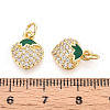 Brass Micro Pave Cubic Zirconia Charms KK-N265-13G-3
