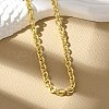 Brass Cable Chain Necklaces for Women NJEW-K282-07G-2